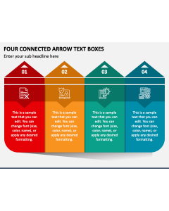 Four Connected Arrow Text Boxes PPT Slide 1