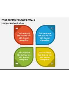 Four Creative Flower Petals PPT Slide 1