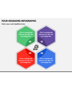 Four Hexagons Infographic PPT Slide 1