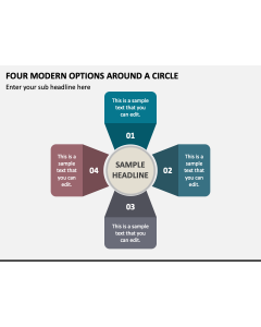 Four Modern Options around a Circle PPT Slide 1