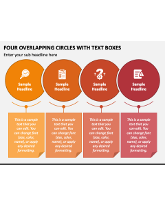 Four Overlapping Circles with Text Boxes PPT Slide 1