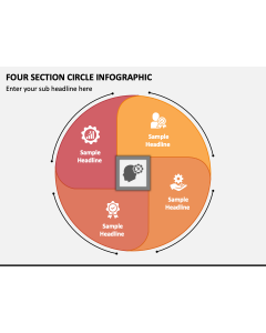 Four Section Circle Infographic PPT Slide 1