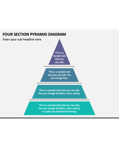 Four Section Pyramid Diagram PPT Slide 1