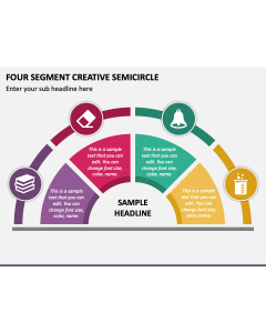 Four Segment Creative Semicircle PPT Slide 1
