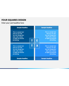 Four Squares Design PPT Slide 1