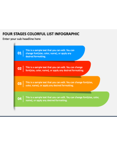Four Stages Colorful List Infographic PPT Slide 1