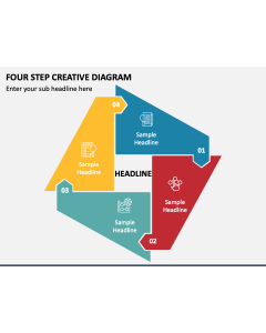 Four Step Creative Diagram PPT Slide 1