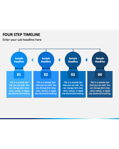 Four Step Timeline PPT Slide 1