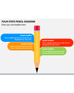 Four Steps Pencil Diagram PPT Slide 1