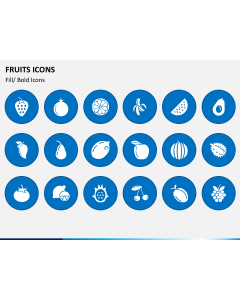 Fruits Icons PPT Slide 1