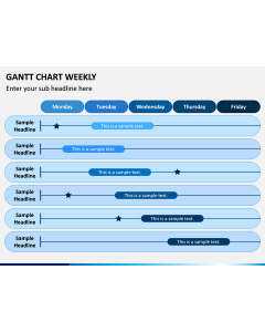 Gantt Chart Weekly PPT Slide 1