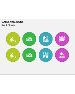 Gardening Icons PPT Slide 1