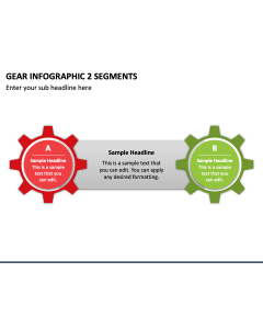 Gear Infographic 2 Segments PPT Slide 1