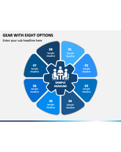 Gear with Eight Options PPT Slide 1