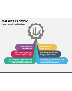 Gear with Six Options PPT Slide 2