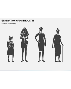 Generation Gap Silhouette PPT Slide 1
