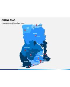 Ghana map PPT slide 2