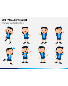 Girl Facial Expression PPT Slide 1