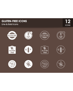 Gluten-Free Icons PPT Slide 1