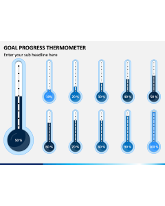 Goal Progress Thermometer PPT Slide 1