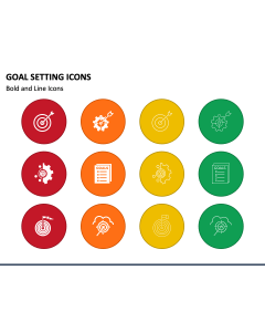 Goal Setting Icons PPT Slide 1