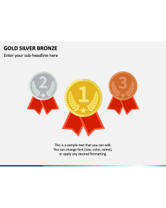 Gold Silver Bronze PPT Slide 1