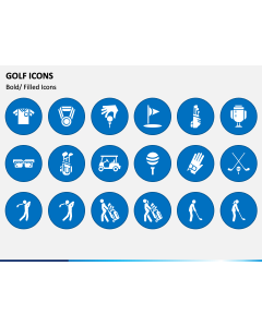 Golf Icons PPT Slide 1