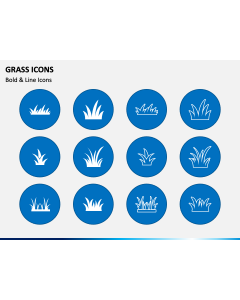 Grass Icons PPT Slide 1