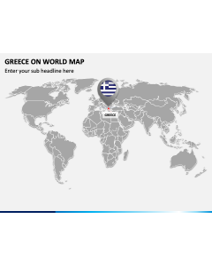 Greece on World Map PPT Slide 1