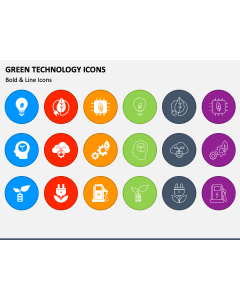 Green Technology Icons PPT Slide 1