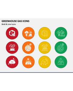 Greenhouse Gas Icons PPT Slide 1