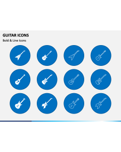 Guitar Icons PPT Slide 1