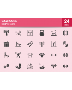 Gym Icons PPT Slide 1