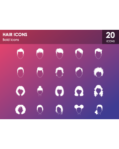 Hair Icons PPT Slide
