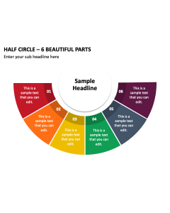 Half Circle - 6 Beautiful Parts PPT Slide 2