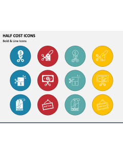 Half Cost Icons PPT Slide 1