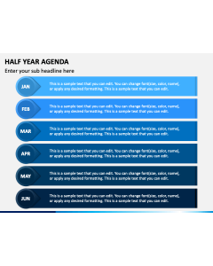 Half Year Agenda PPT Slide 1