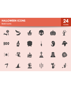 Halloween Icons PPT Slide 1