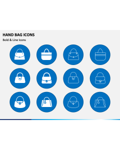 Hand Bag Icons PPT Slide 1
