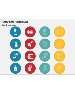Hand Sanitizer Icons PPT Slide 1