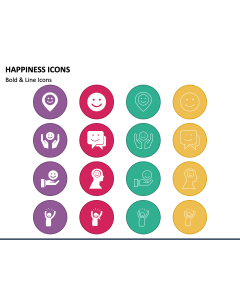 Happiness Icons PowerPoint Slide 1