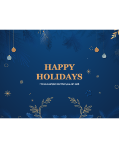 Happy Holidays Theme PPT Slide 1