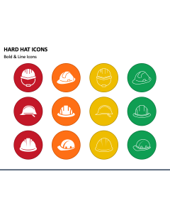Hard Hat Icons PPT Slide 1