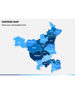 Haryana Map PPT Slide 1
