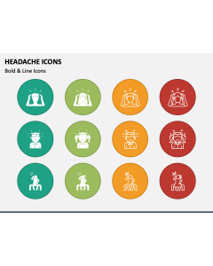 Headache Icons PPT Slide 1