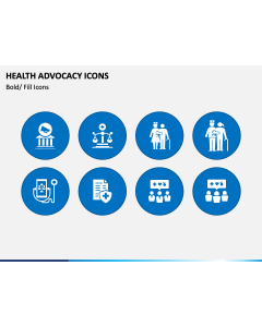 Health Advocacy Icons PPT Slide 1