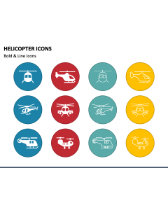 Helicopter Icons PPT Slide 1