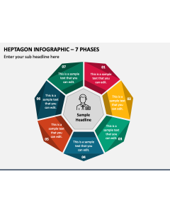 Heptagon Infographic - 7 Phases PPT Slide 1