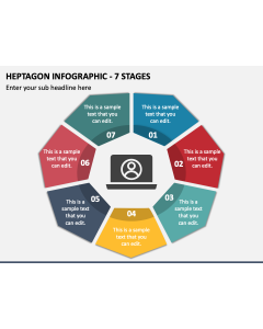 Heptagon Infographic - 7 Stages PPT Slide 1