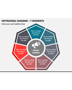 Heptagonal Diagram - 7 Segments PPT Slide 1